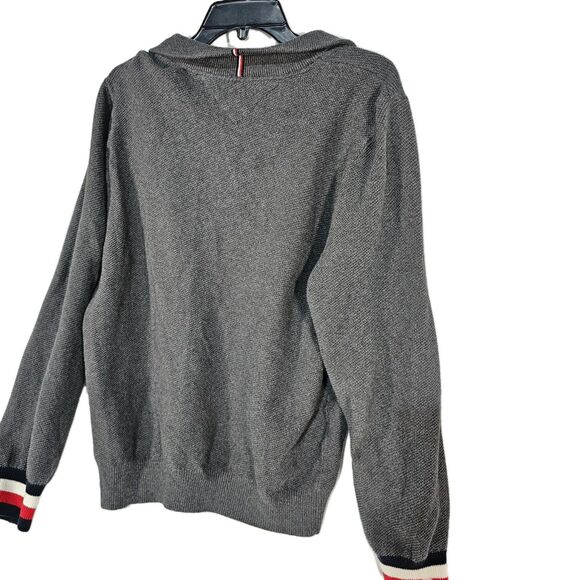 Tommy Hilfiger Sweater Pullover Men’s 1/4 Zip High Collar Cotton   Size Large - Picture 3 of 6